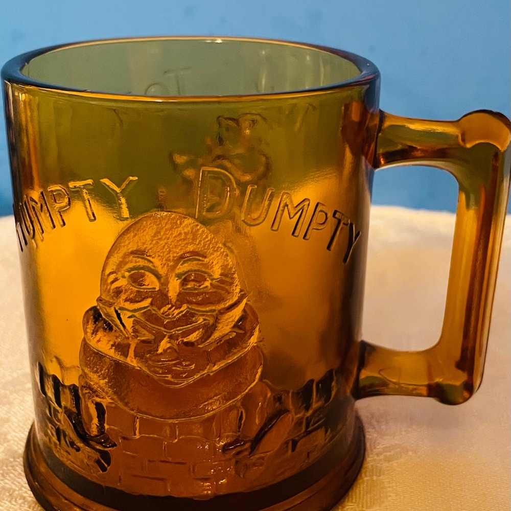 Vintage 70s Tiara Amber Humpty Dumpty-Tom Tom the Piper’s SonMug Set of 2 - Picture 3 of 3